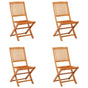 Folding Chairs 4 pcs Solid Eucalyptus Wood