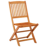 Folding Garden Chairs 4 pcs Solid Eucalyptus Wood - Front View