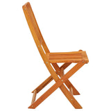 Folding Garden Chairs 4 pcs Solid Eucalyptus Wood - Top-Down View