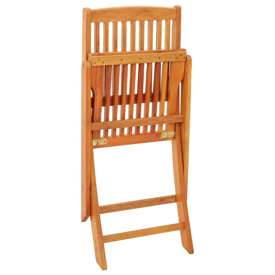 Folding Chairs 4 pcs Solid Eucalyptus Wood
