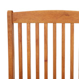 Folding Garden Chairs 4 pcs Solid Eucalyptus Wood - Close-Up Angle