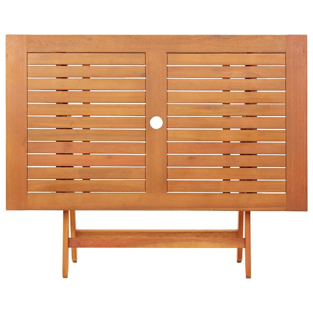 Folding Garden Table 120x70x75 cm Solid Eucalyptus Wood