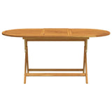 Folding Garden Table 160x85x75 cm Solid Eucalyptus Wood - Side View