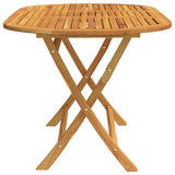 Folding Garden Table 160x85x75 cm Solid Eucalyptus Wood - Top-Down View