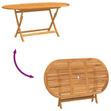 Folding Garden Table 160x85x75 cm Solid Eucalyptus Wood - 45-Degree Angle