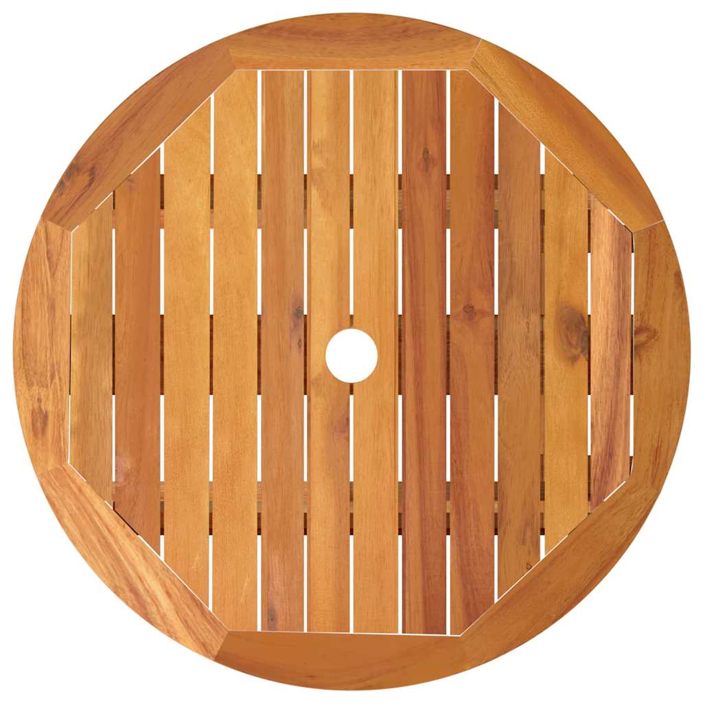 Folding Garden Table Ø60x75 cm Solid Eucalyptus Wood