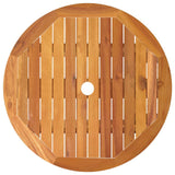 Folding Garden Table Ø60x75 cm Solid Eucalyptus Wood - 45-Degree Angle