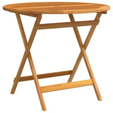 Folding Garden Table ?0x75 cm Solid Eucalyptus Wood - Front View