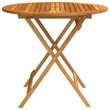 Folding Garden Table ?0x75 cm Solid Eucalyptus Wood - Top-Down View