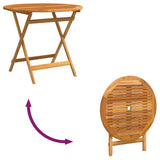 Folding Garden Table ?0x75 cm Solid Eucalyptus Wood - 45-Degree Angle
