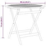 Folding Garden Table ?0x75 cm Solid Eucalyptus Wood