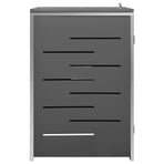 Single Wheelie Bin Shed 69x77.5x115 cm Stainless Steel