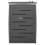 Double Wheelie Bin Shed 138x77.5x115 cm Stainless Steel