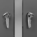 Double Wheelie Bin Shed 138x77.5x112.5 cm Stainless Steel - Extra Image