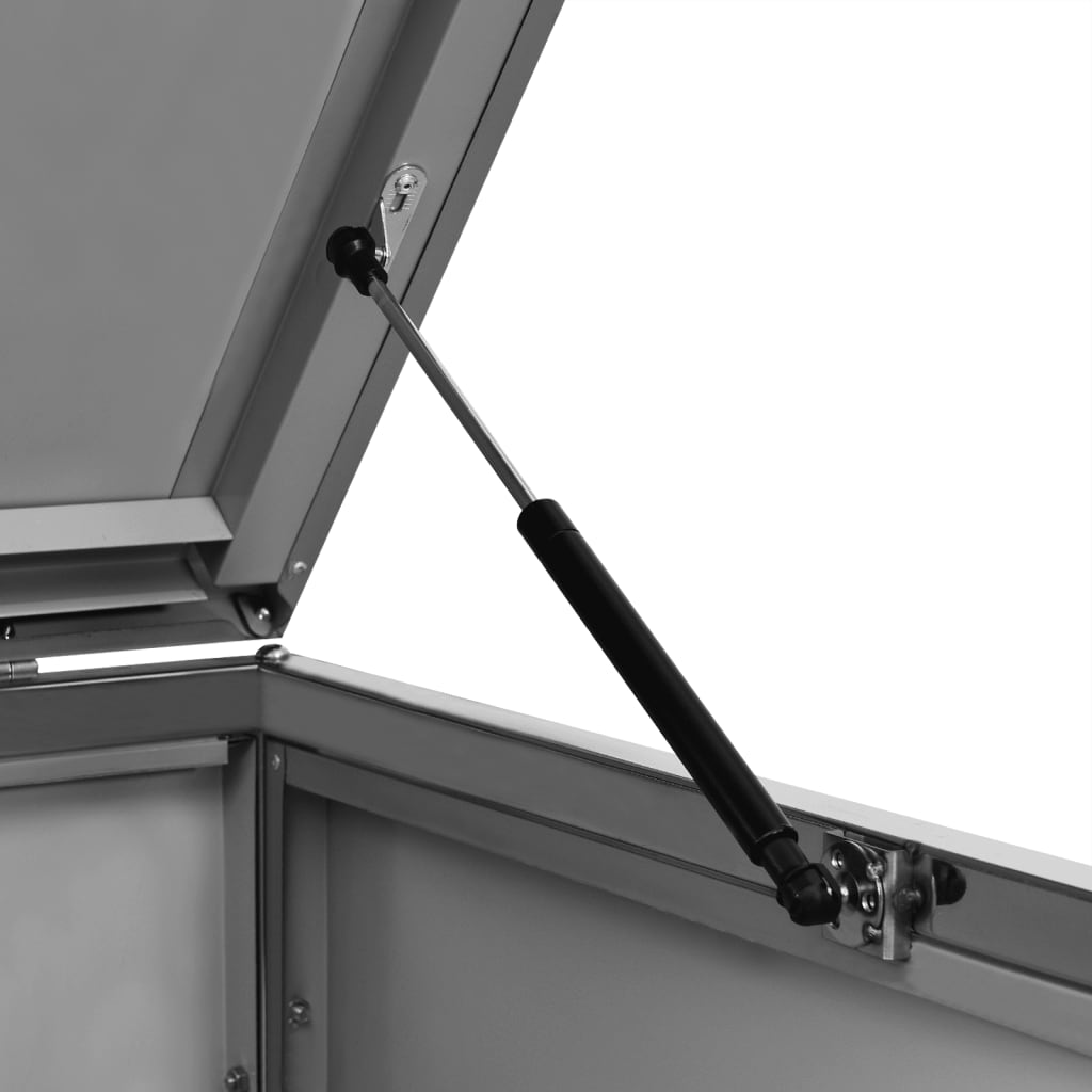 Triple Wheelie Bin Shed 207x77.5x115 cm Stainless Steel