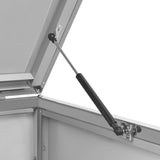 Single Wheelie Bin Shed 69x77.5x112.5 cm Stainless Steel - Low Angle