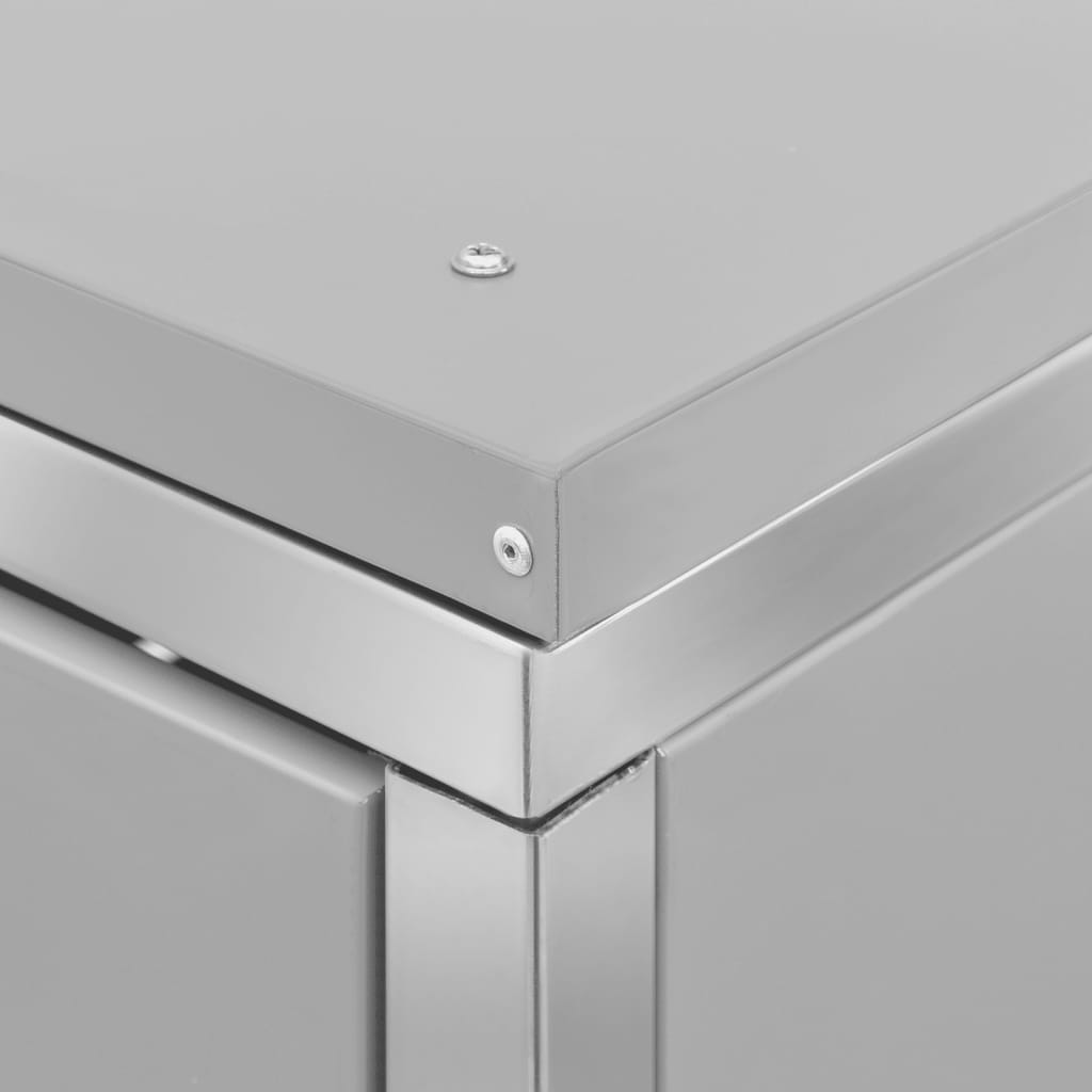 Single Wheelie Bin Shed 69x77.5x115 cm Stainless Steel