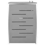 Double Wheelie Bin Shed 138x77.5x115 cm Stainless Steel