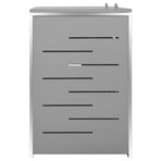 Double Wheelie Bin Shed 138x77.5x115 cm Stainless Steel