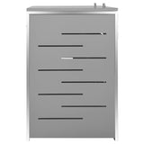 Double Wheelie Bin Shed 138x77.5x112.5 cm Stainless Steel - 45-Degree Angle