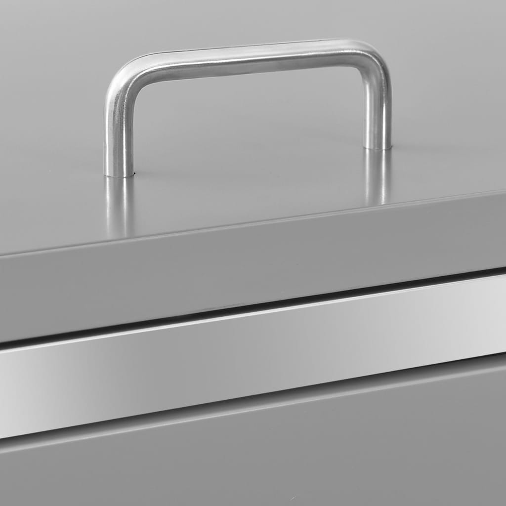 Double Wheelie Bin Shed 138x77.5x115 cm Stainless Steel