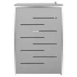 Triple Wheelie Bin Shed 207x77.5x115 cm Stainless Steel