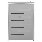 Triple Wheelie Bin Shed 207x77.5x115 cm Stainless Steel