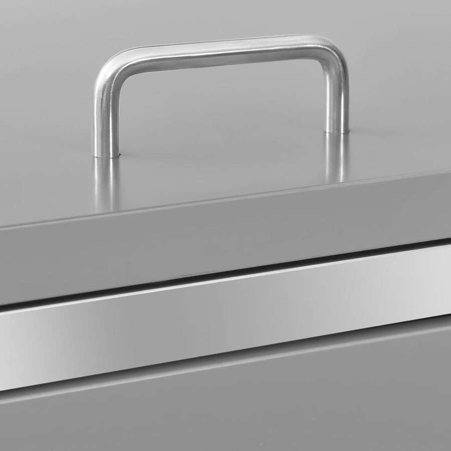 Triple Wheelie Bin Shed 207x77.5x115 cm Stainless Steel