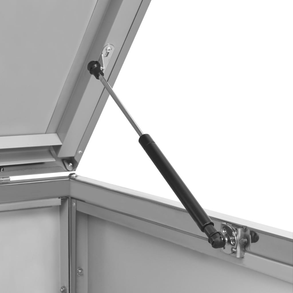 Triple Wheelie Bin Shed 207x77.5x115 cm Stainless Steel