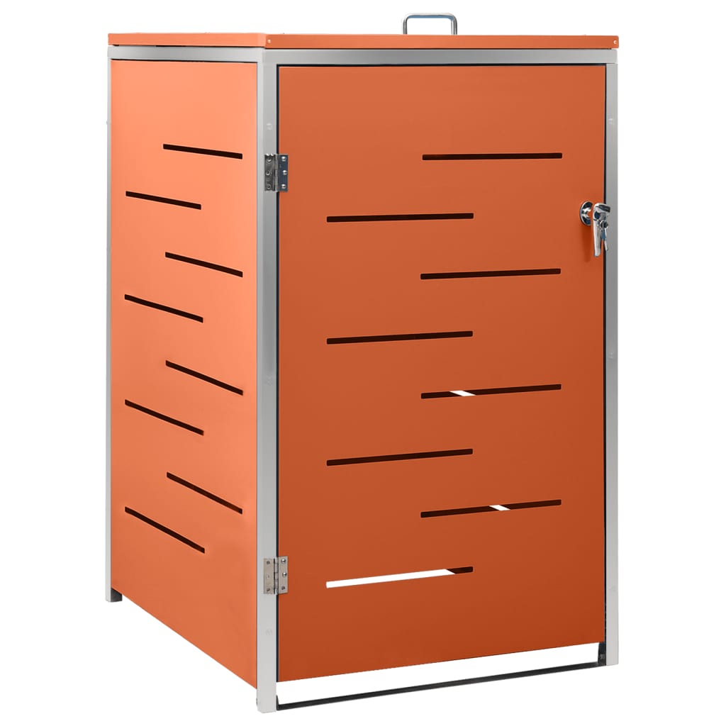 Single Wheelie Bin Shed 69x77.5x115 cm Stainless Steel