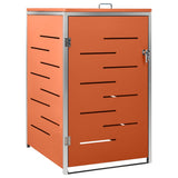 Single Wheelie Bin Shed 69x77.5x115 cm Stainless Steel