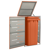Single Wheelie Bin Shed 69x77.5x115 cm Stainless Steel