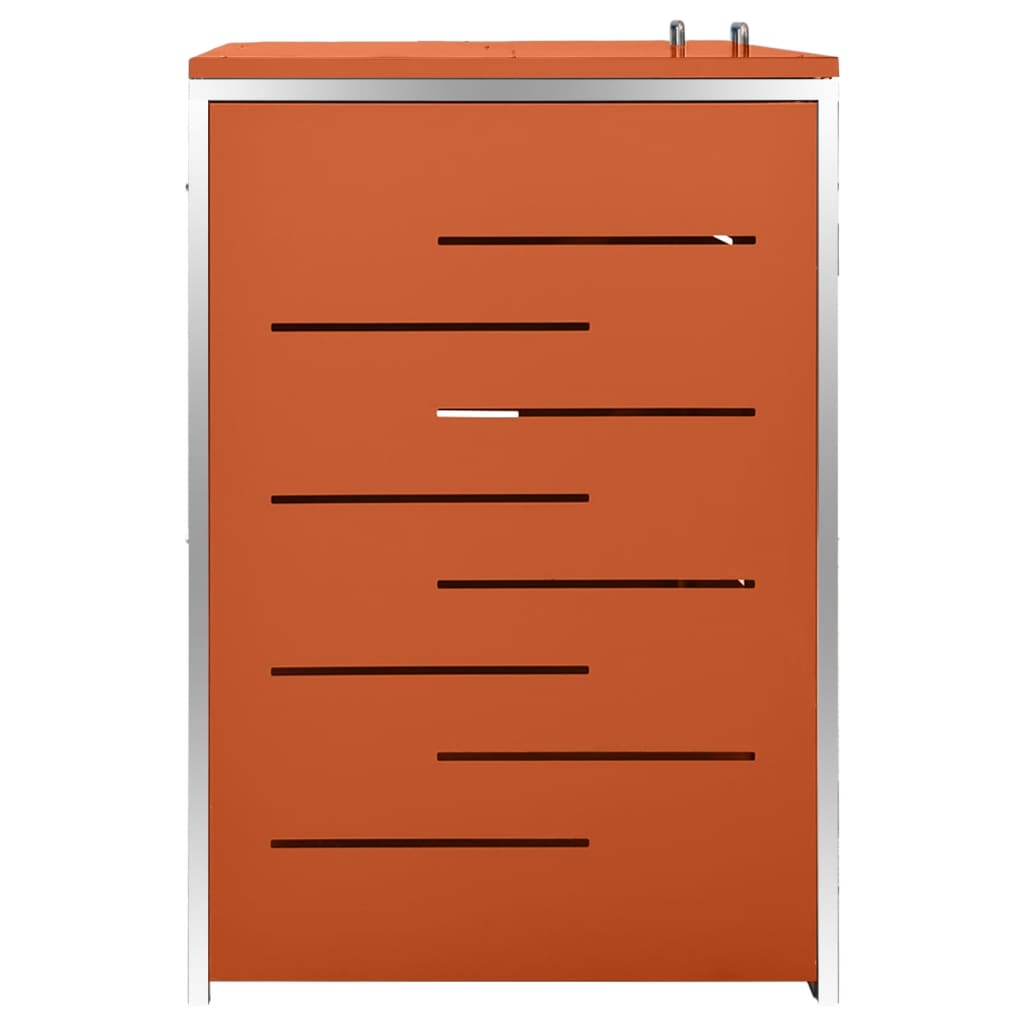 Double Wheelie Bin Shed 138x77.5x115 cm Stainless Steel