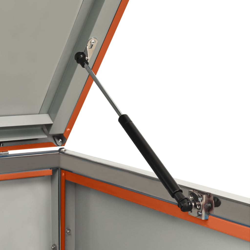Double Wheelie Bin Shed 138x77.5x115 cm Stainless Steel