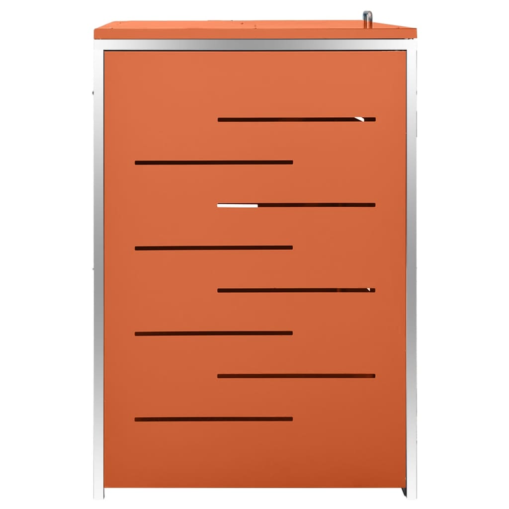 Triple Wheelie Bin Shed 207x77.5x115 cm Stainless Steel