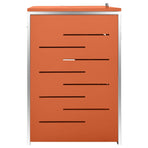 Triple Wheelie Bin Shed 207x77.5x115 cm Stainless Steel