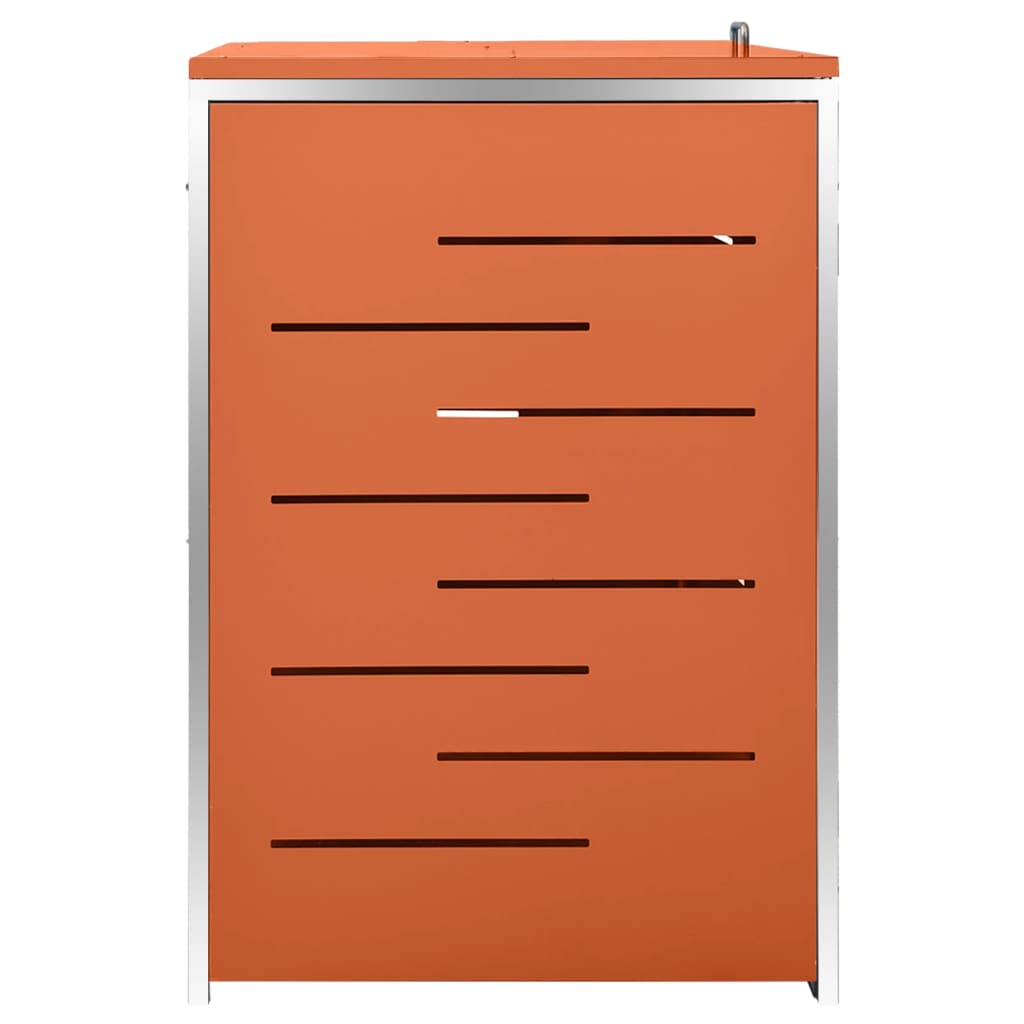 Quadruple Wheelie Bin Shed 276.5x77.5x115 cm Stainless Steel