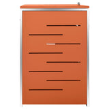 Quadruple Wheelie Bin Shed 276.5x77.5x115 cm Stainless Steel