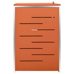 Quadruple Wheelie Bin Shed 276.5x77.5x115 cm Stainless Steel