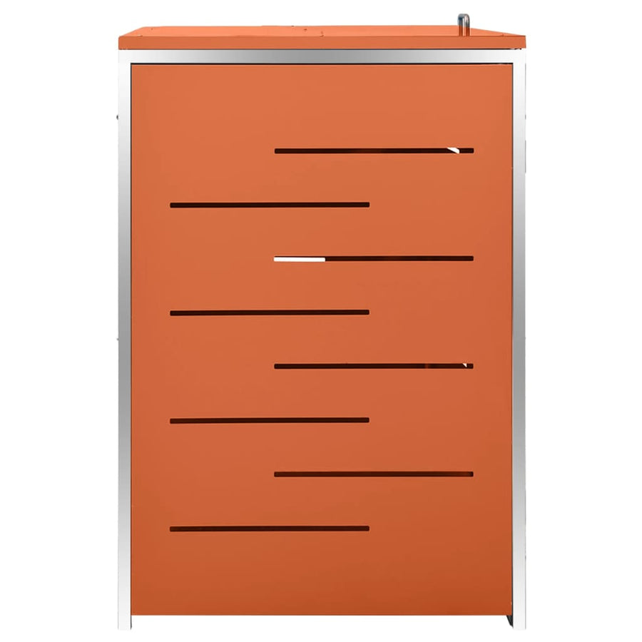 Quadruple Wheelie Bin Shed 276.5x77.5x115 cm Stainless Steel