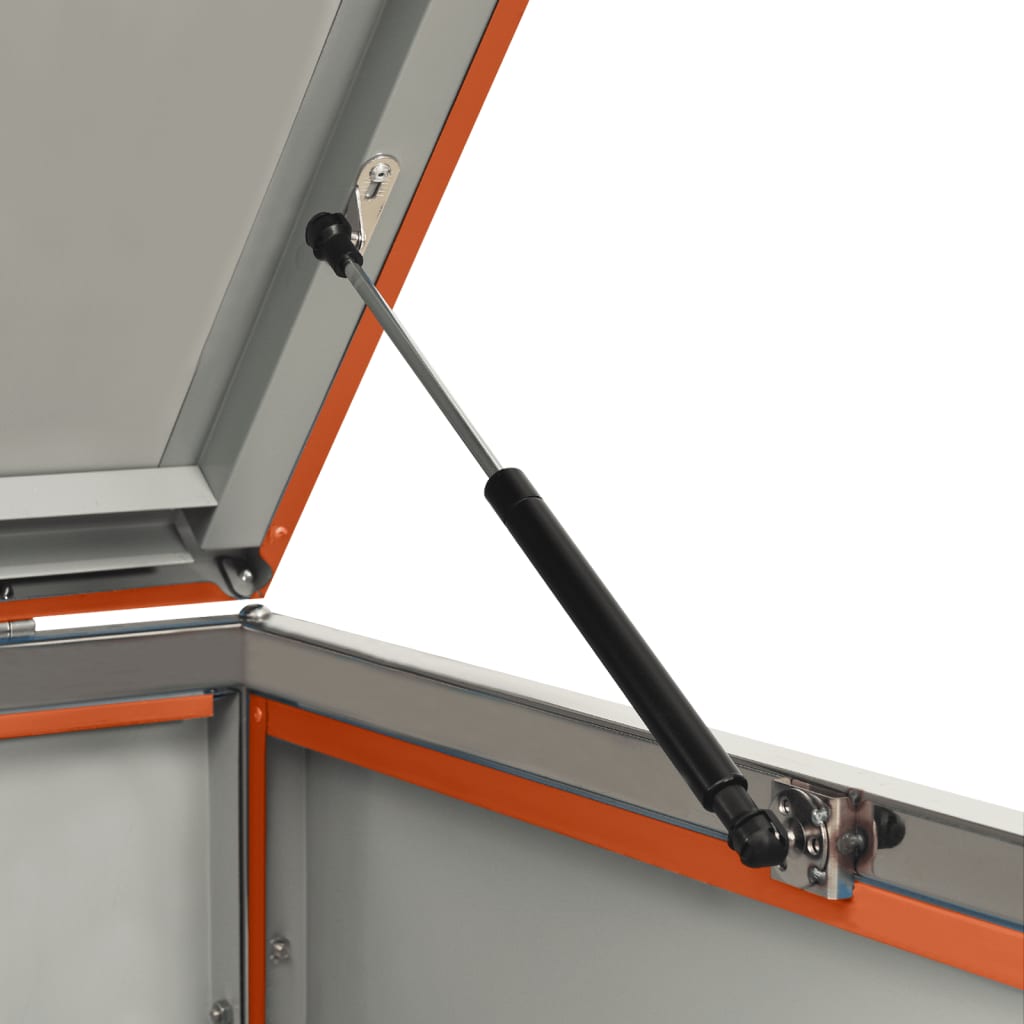 Quadruple Wheelie Bin Shed 276.5x77.5x115 cm Stainless Steel
