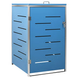 Single Wheelie Bin Shed 69x77.5x115 cm Stainless Steel
