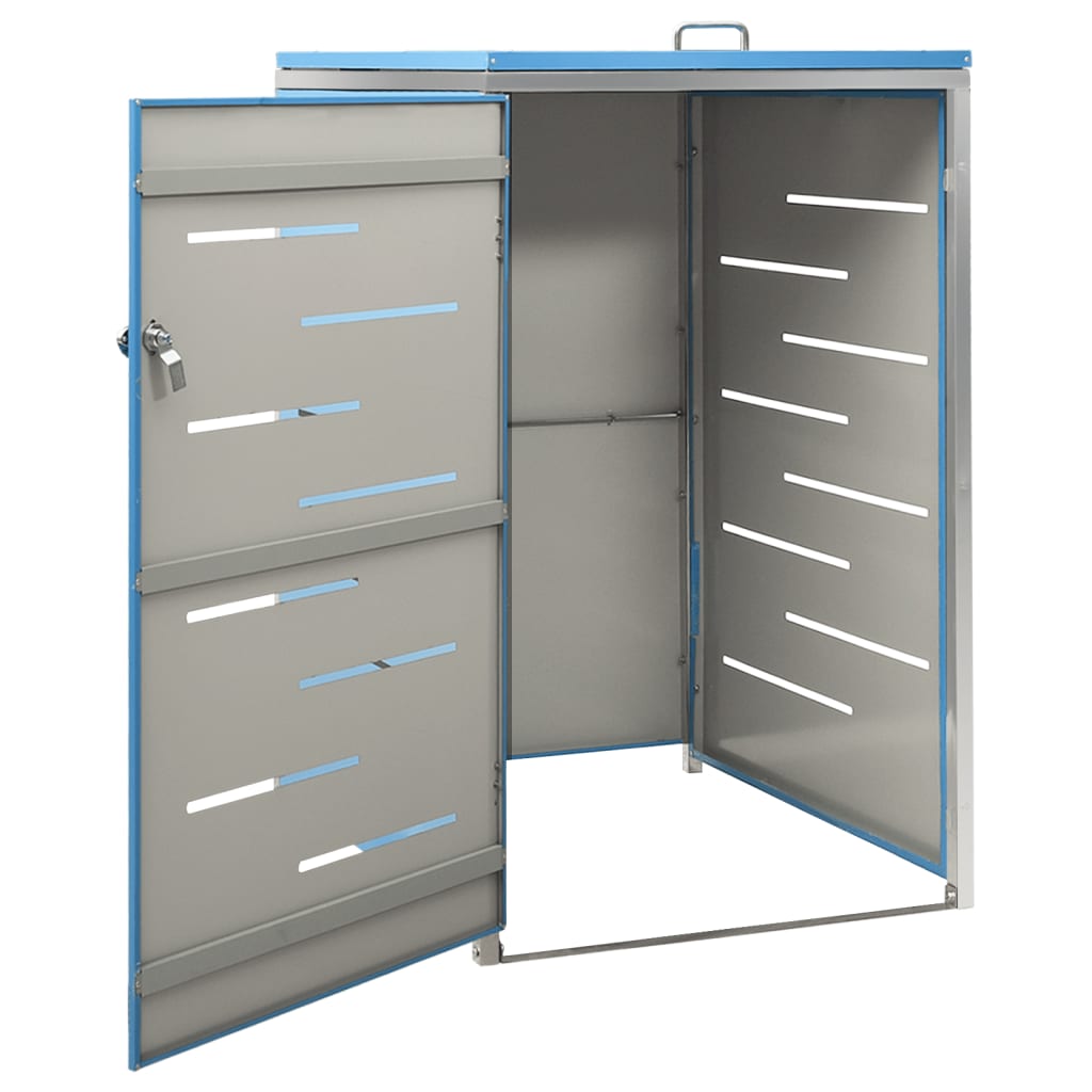 Single Wheelie Bin Shed 69x77.5x115 cm Stainless Steel