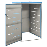 Single Wheelie Bin Shed 69x77.5x115 cm Stainless Steel