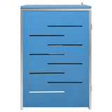 Single Wheelie Bin Shed 69x77.5x115 cm Stainless Steel - Rear View