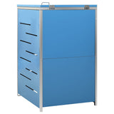 Single Wheelie Bin Shed 69x77.5x115 cm Stainless Steel