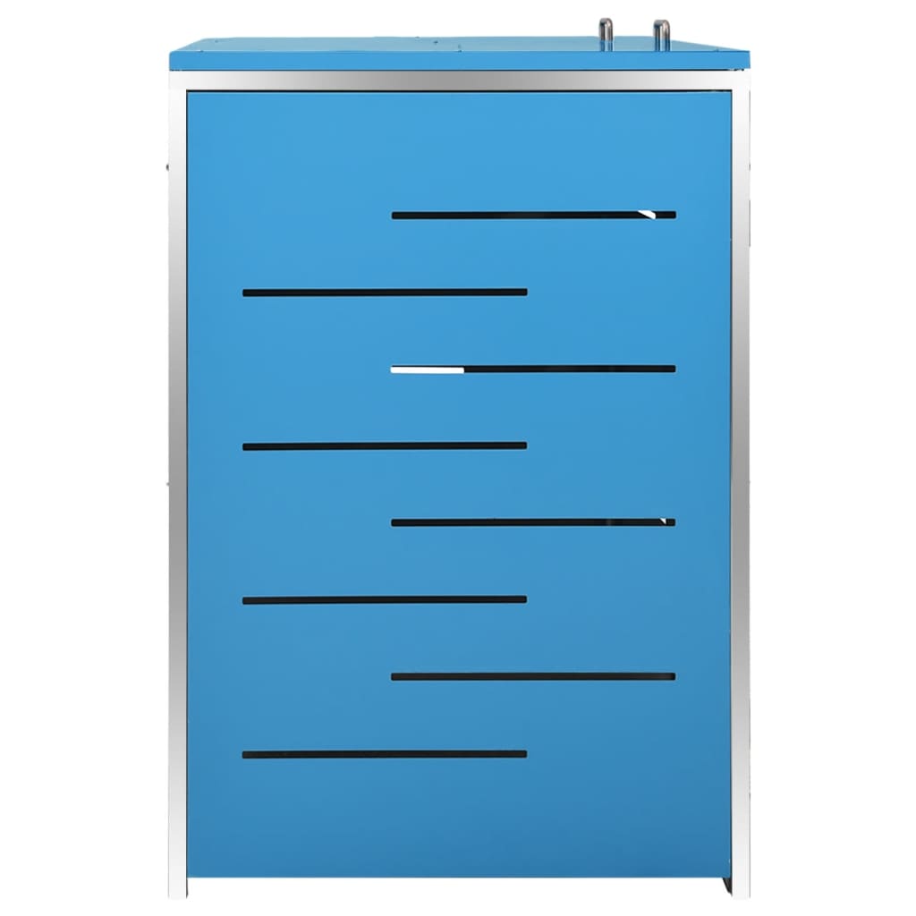 Double Wheelie Bin Shed 138x77.5x115 cm Stainless Steel