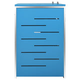 Double Wheelie Bin Shed 138x77.5x115 cm Stainless Steel