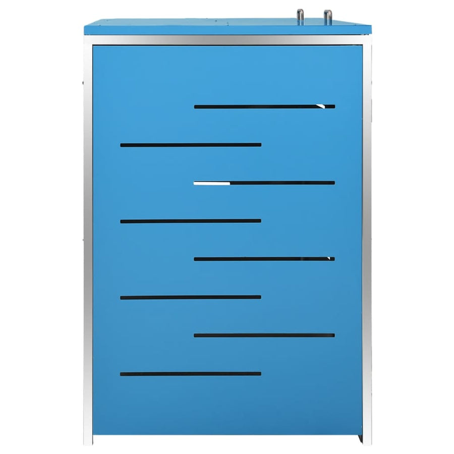 Double Wheelie Bin Shed 138x77.5x115 cm Stainless Steel
