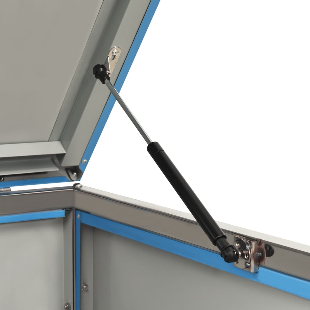Double Wheelie Bin Shed 138x77.5x115 cm Stainless Steel